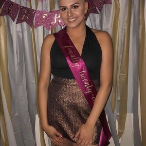 Metallic Copper Aline Skirt!